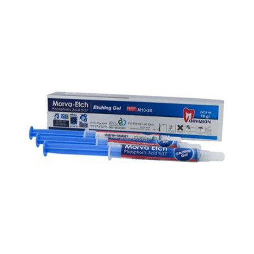 اسید اچ سه سرنگ ۷.۵ میل مروابن – Marvabon Etching Gel 3 x 7.5ml – ژل اچ دندانپزشکی رنگ آبی برای باندینگ و ترمیم مینا و عاج