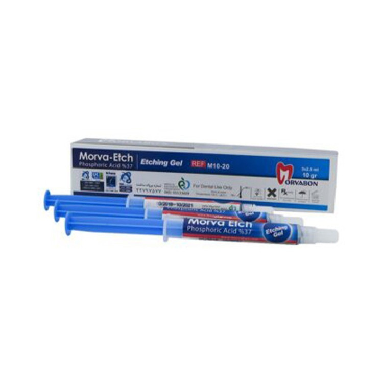 اسید اچ سه سرنگ ۷.۵ میل مروابن – Marvabon Etching Gel 3 x 7.5ml – ژل اچ دندانپزشکی رنگ آبی برای باندینگ و ترمیم مینا و عاج