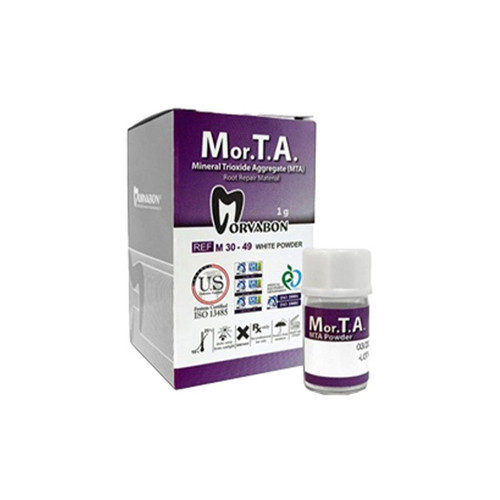 سمان MTA مروابن | Marvabon MTA Cement | بسته پودر سفید اندودنتیکس مخصوص پالپ کپینگ و ریپیر کانال دندان