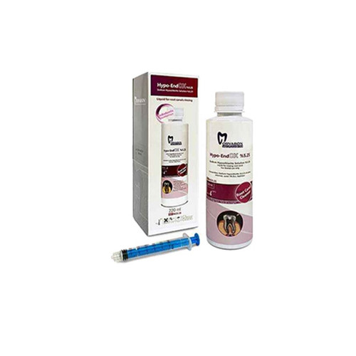محلول هیپوکلریت سدیم ۵.۲۵٪ مروابن | Morvabon Sodium Hypochlorite 5.25% | بطری شستشوی کانال دندانپزشکی ایرانی با درب مقاوم