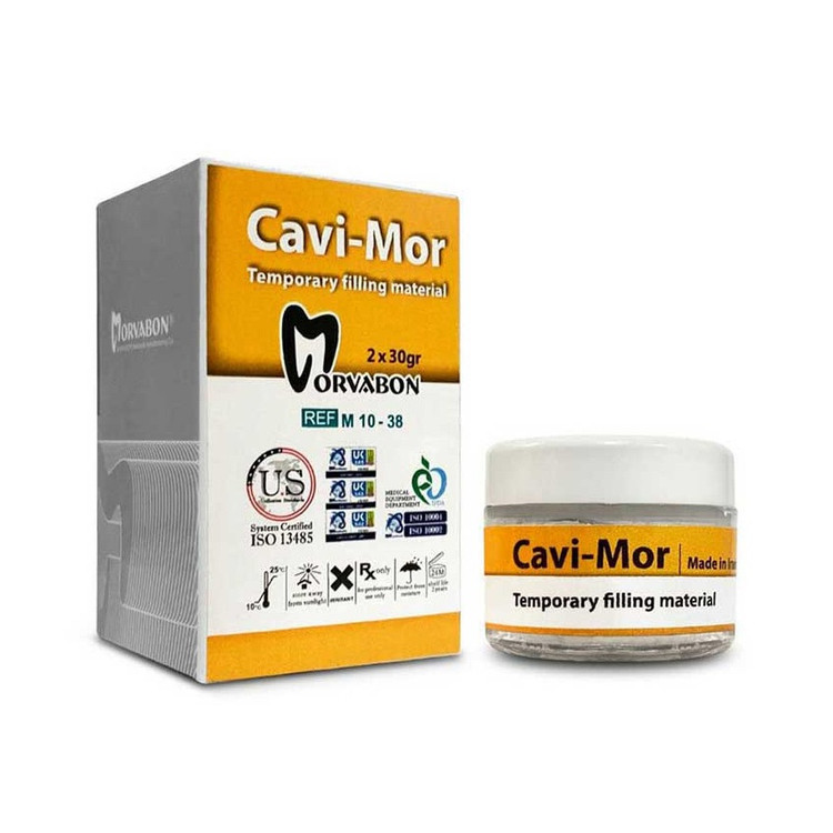 خمیر پانسمان موقت زینک اکساید مروابن ۴۰ گرمی | Marvabon Temporary Cement 40g | تیوب خمیر سفید با برچسب Morvabon مخصوص پانسمان و پرکردگی موقت دندانپزشکی