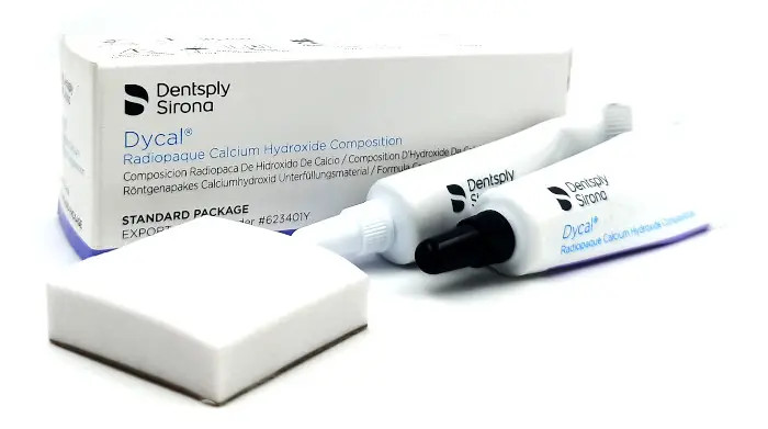 دایکال دنسپلی Dentsply Dycal – ست پودر و مایع سلفکیور، با لیبل اورجینال Dentsply Sirona و ابزار لاینینگ روی پد مخصوص | panamal.ir