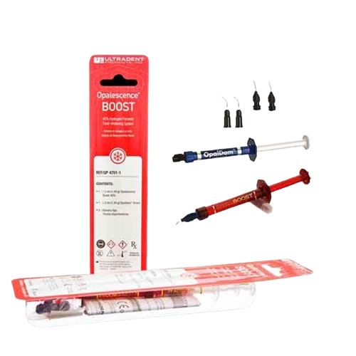 Opalescence Boost Ultradent Single Patient Kit – کیت سفیدکننده دندان تک بیمار، ژل قرمز روشن، پک کامل با لوازم جانبی و لوگوی Ultradent آمریکا | panamal.ir