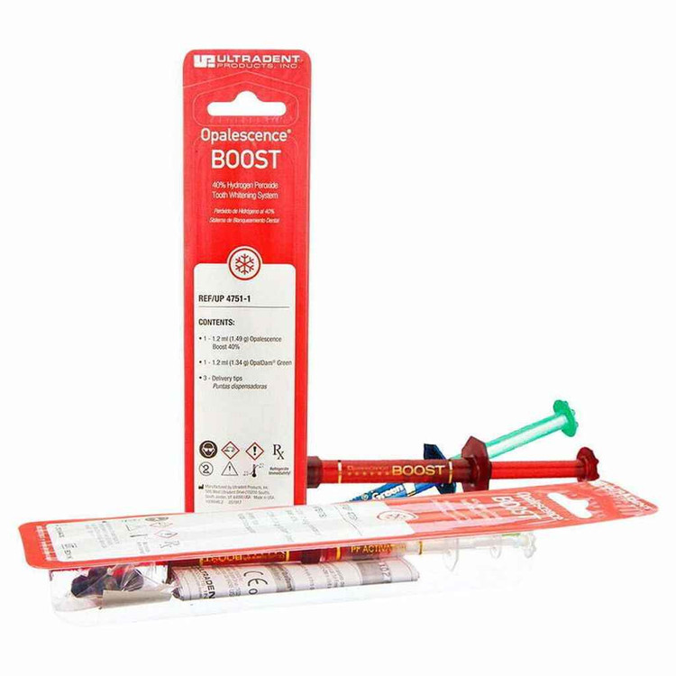 Opalescence Boost Ultradent Single Patient Kit – کیت سفیدکننده دندان تک بیمار، ژل قرمز روشن، پک کامل با لوازم جانبی و لوگوی Ultradent آمریکا | panamal.ir