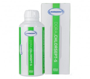 محلول کلروهگزیدین ۲ درصد Dora.ChlorSept-S دورادنت – بطری شفاف با لیبل سبز/آبی DoraDent مخصوص شستشوی اندو | panamal.ir