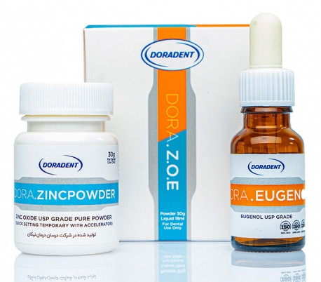 سمان زینک اکساید اژنول Dora.Z.O.E دورادنت – بستهبندی شامل پودر و مایع جداگانه با برچسب DoraDent | panamal.ir