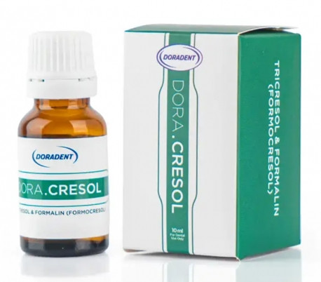 بطری قهوهای فرموکروزول دورادنت Dora.Cresol مخصوص پالپوتومی دندان شیری و دائمی، ساخت ایران، با درب قطرهچکان | panamal.ir
