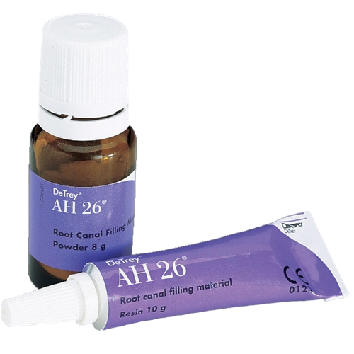جعبه سیلر کانال ریشه AH26 دنتسپلای (Dentsply AH26 Root Canal Sealer)، پودر و مایع همراه کاردک و دستور مصرف | panamal.ir