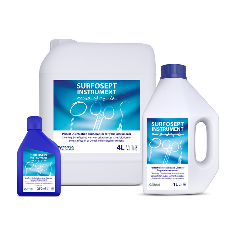 سارفوسپت ابزار | محلول ضدعفونی کننده تخصصی ابزار پزشکی و دندانپزشکی | بسته ۱ لیتری و ۵ لیتری | Sarfuscept Tools Disinfectant | panamal.ir