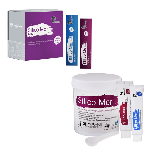 ست قالبگیری سی سیلیکون سه تیکه مروابن | پوتی و واش قالبگیری دندانپزشکی با کیفیت ایرانی | Morvabon C-Silicone Impression Set | panamal.ir