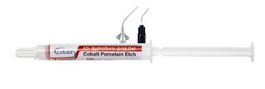 اسید اچ پرسلن ۵٪ کبالت | بطری کوچک با برچسب Cobalt، مایع شفاف تخصصی اچینگ پرسلن و سرامیک | تجهیزات آمادهسازی ترمیم زیبایی | panamal.ir