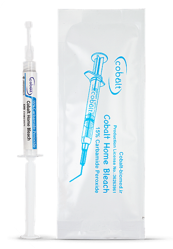 ژل هوم بلیچینگ کبالت | سرنگ مخصوص سفیدکننده دندان خانگی با درج درصد کارباماید پر اکساید و برند cobalt | لبخند سفید و درخشان | panamal.ir