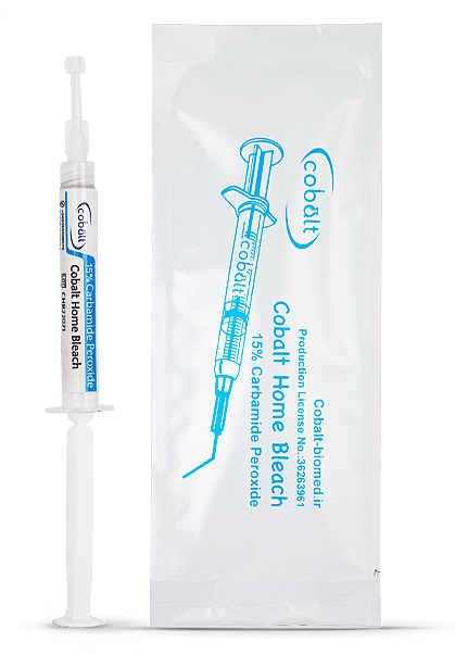 ژل هوم بلیچینگ کبالت | سرنگ مخصوص سفیدکننده دندان خانگی با درج درصد کارباماید پر اکساید و برند cobalt | لبخند سفید و درخشان | panamal.ir