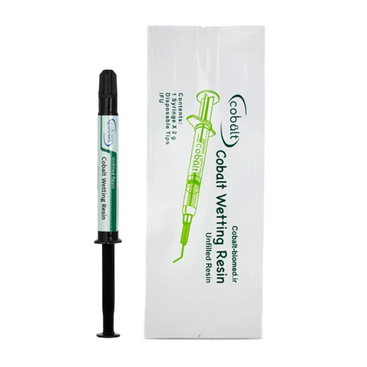 وتینگ رزین کبالت | سرنگ حاوی رزین شفاف با برچسب کبالت | مخصوص افزایش باندینگ ترمیمهای دندانپزشکی | panamal.ir