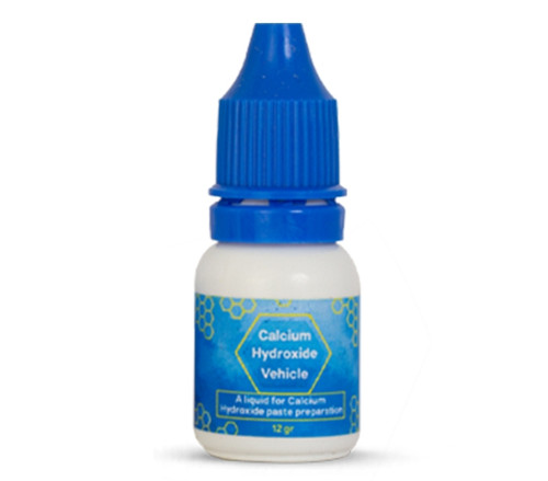 مایع کلسیم کبالت | شیشه محلول با درپوش سفید و سرنگ مخصوص تزریق به کانال دندان | panamal.ir