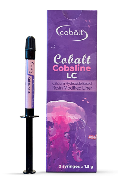 لاینر نوری کلسیم هیدروکساید کبالت | اپلیکاتور سرنگی و مشاهده رنگ نهایی پس از ست در panamal.ir