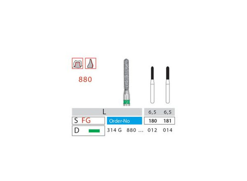 فرز فیشور ته گرد دیاتیز کد 880 | فرز شیار کوچک دندانپزشکی DiatitZ | panamal.ir