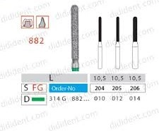 فرز فیشور ته گرد بلند دیاتیز کد 882 | فرز دندانپزشکی سری ته گرد Long DiatitZ | panamal.ir