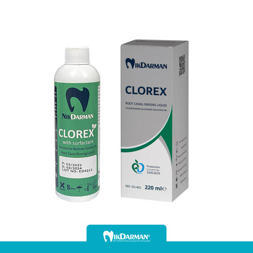 بطری محلول کلرهگزیدین نیک درمان مناسب دهانشویه و کانال