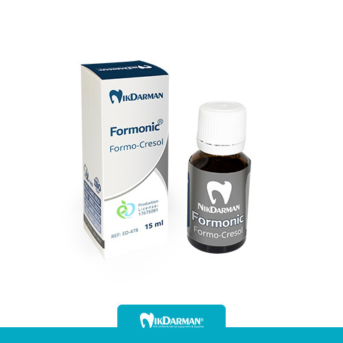 بطری محلول فرموکرزول نیک درمان ویژه پالپوتومی