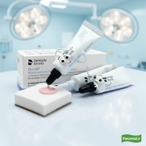 دایکال دنسپلی Dentsply Dycal – ست پودر و مایع سلفکیور، با لیبل اورجینال Dentsply Sirona و ابزار لاینینگ روی پد مخصوص | panamal.ir