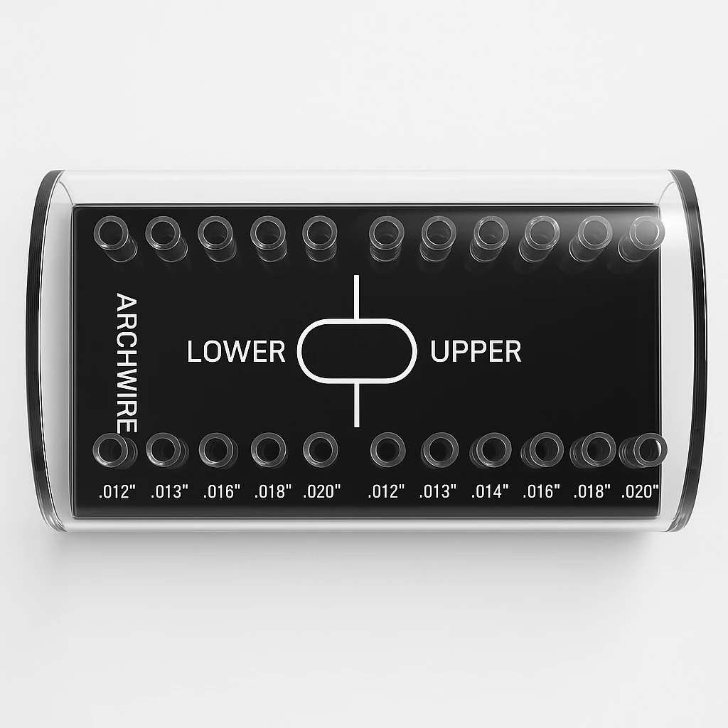 باکس سیم ارتودنسی همراه با درج سایز سیم با بهترین قیمت در panamal.ir